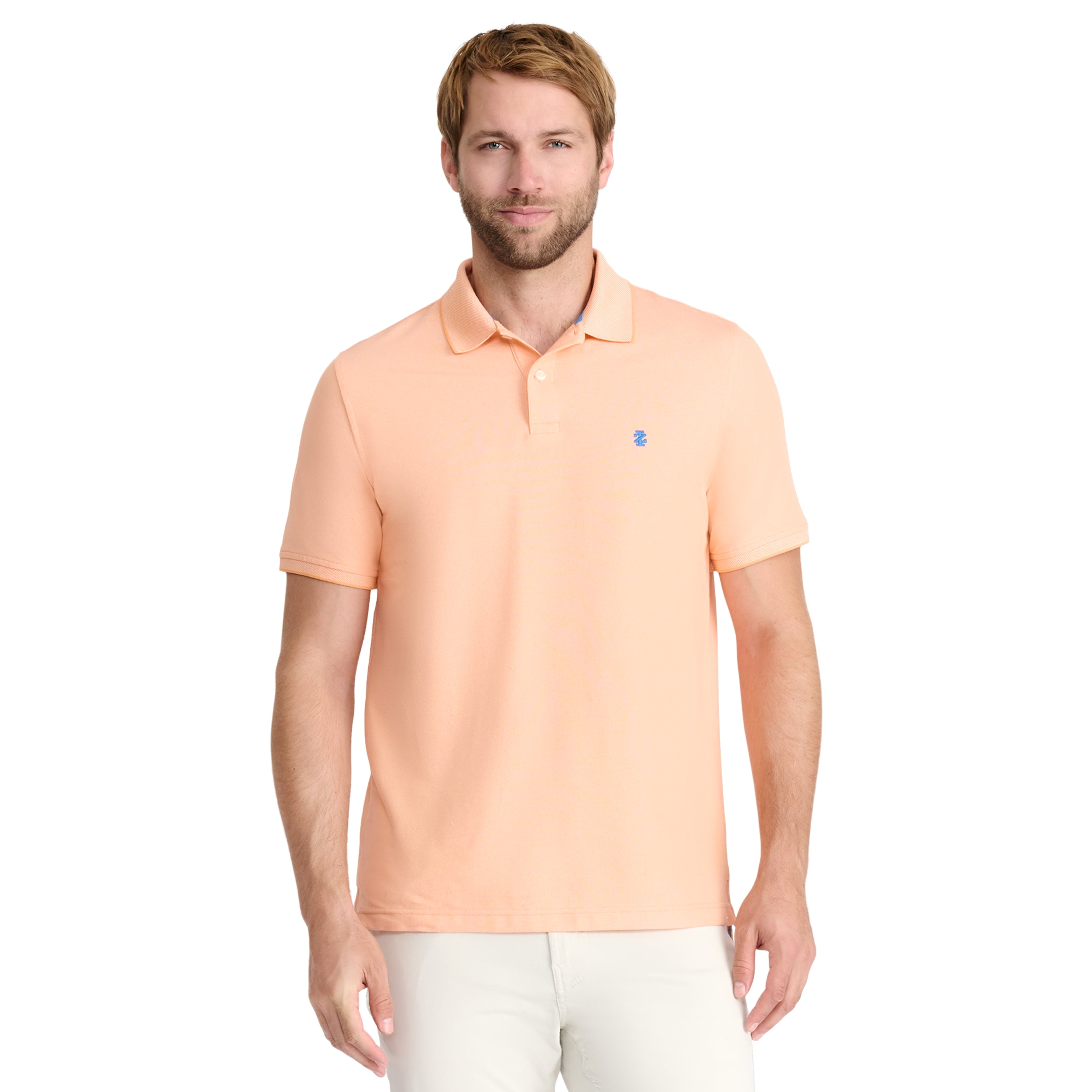ADVANTAGE PERFORMANCE SHORT-SLEEVE POLO SHIRT CANTALOPE – IZOD