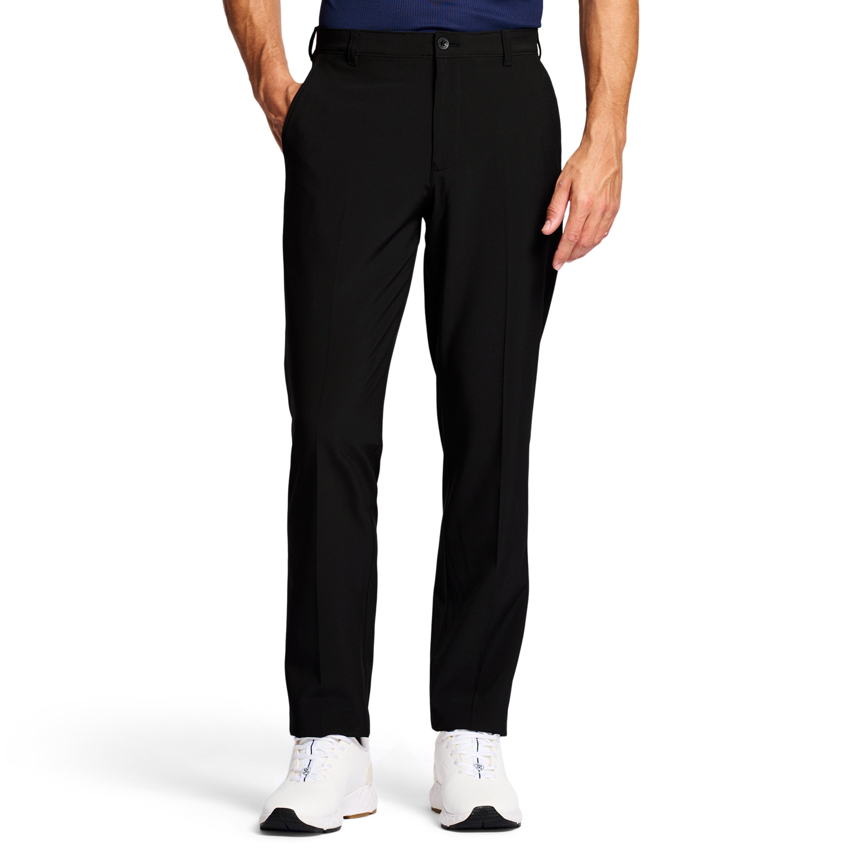 Black slim fit golf pants online