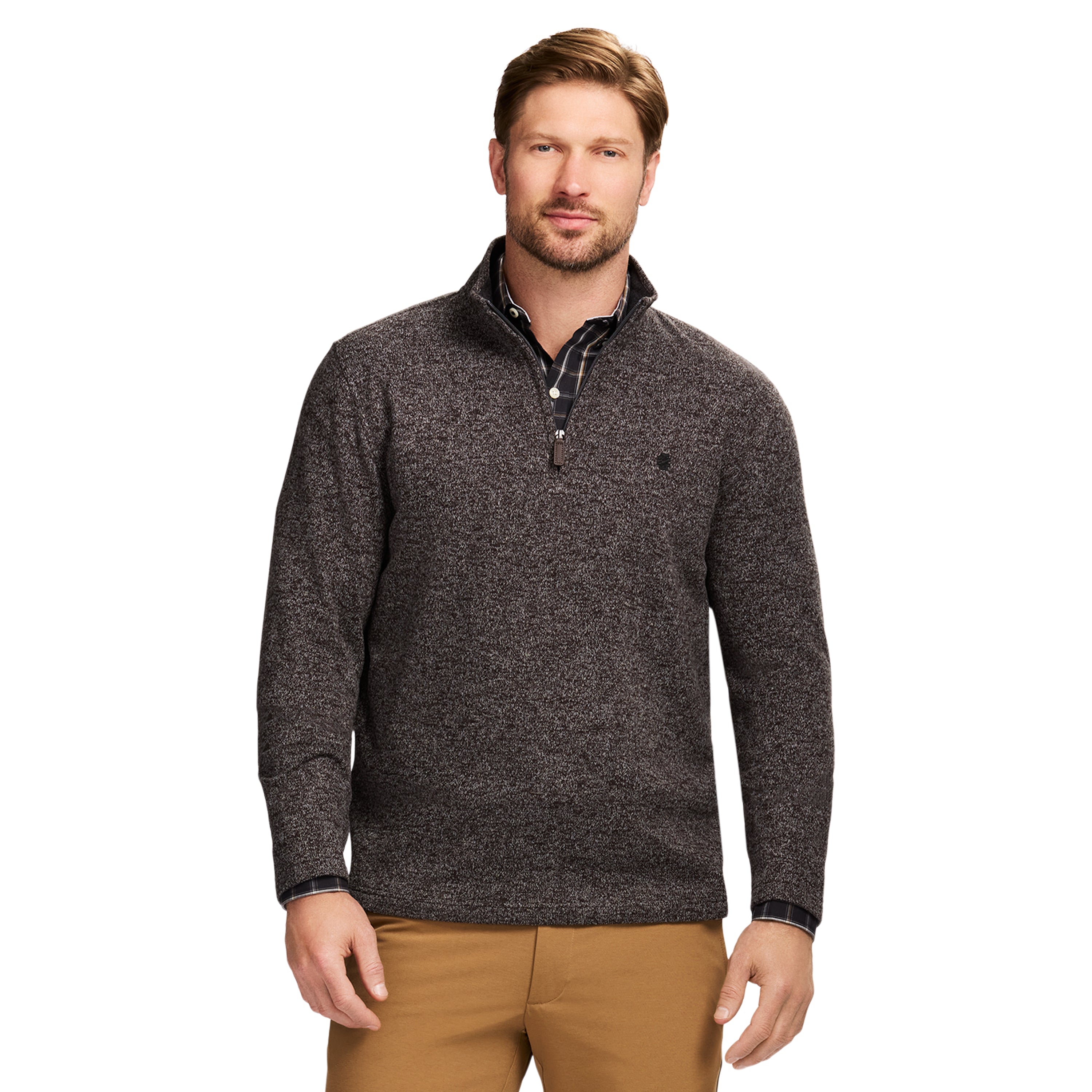 Thermasoft Sweater Fleece Quarter Zip - Carbon Hthr – IZOD
