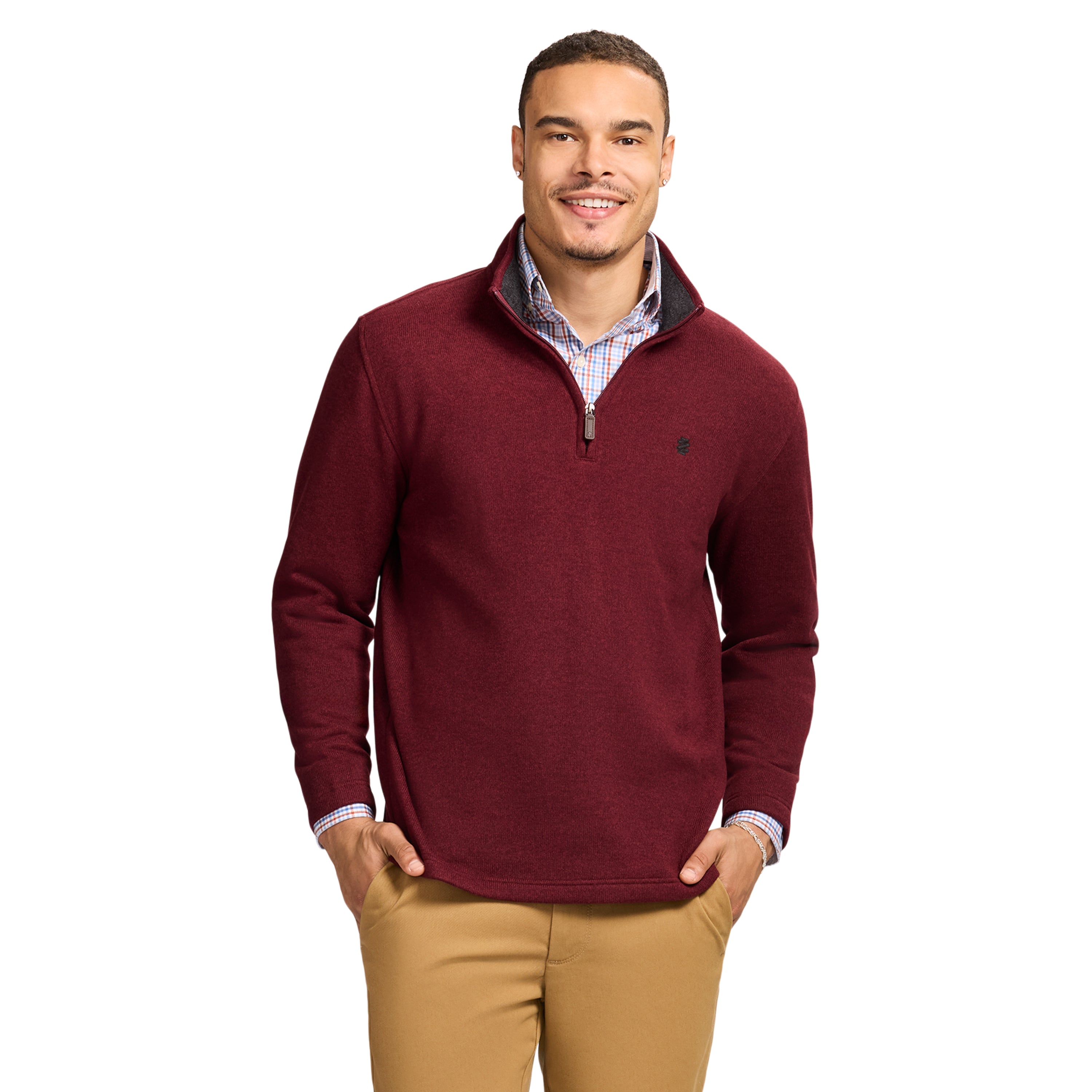 シルキーshoop Thermasoft Sweater Fleece Quarter Zip - Velvet Maroon – IZOD