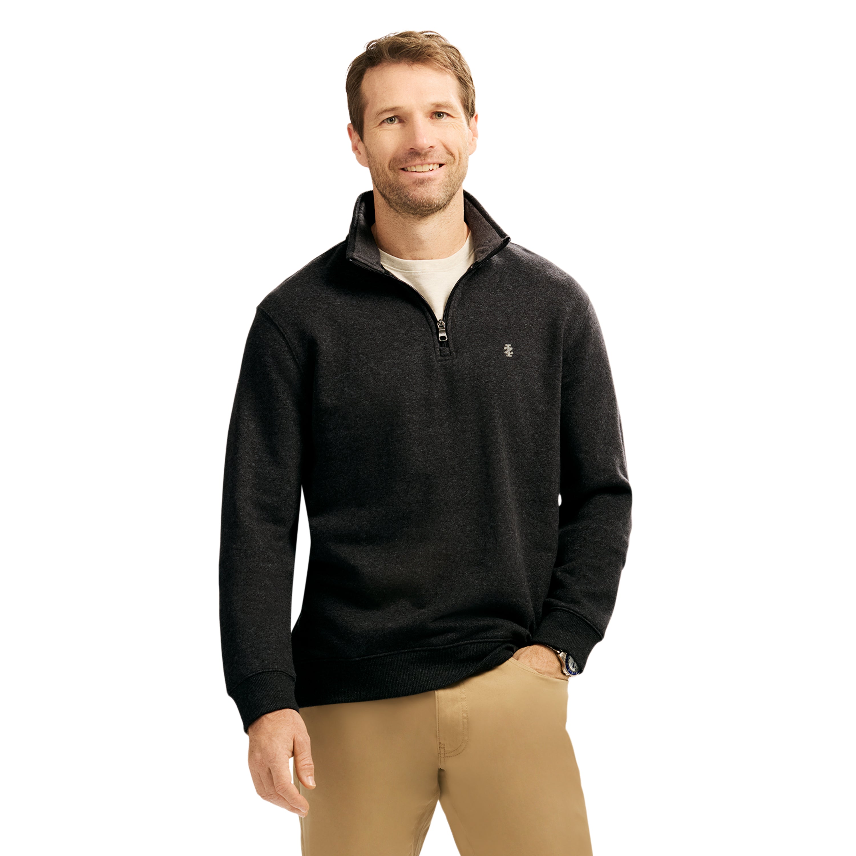 Advantage Performance Quarter Zip Fleece - Black – IZOD