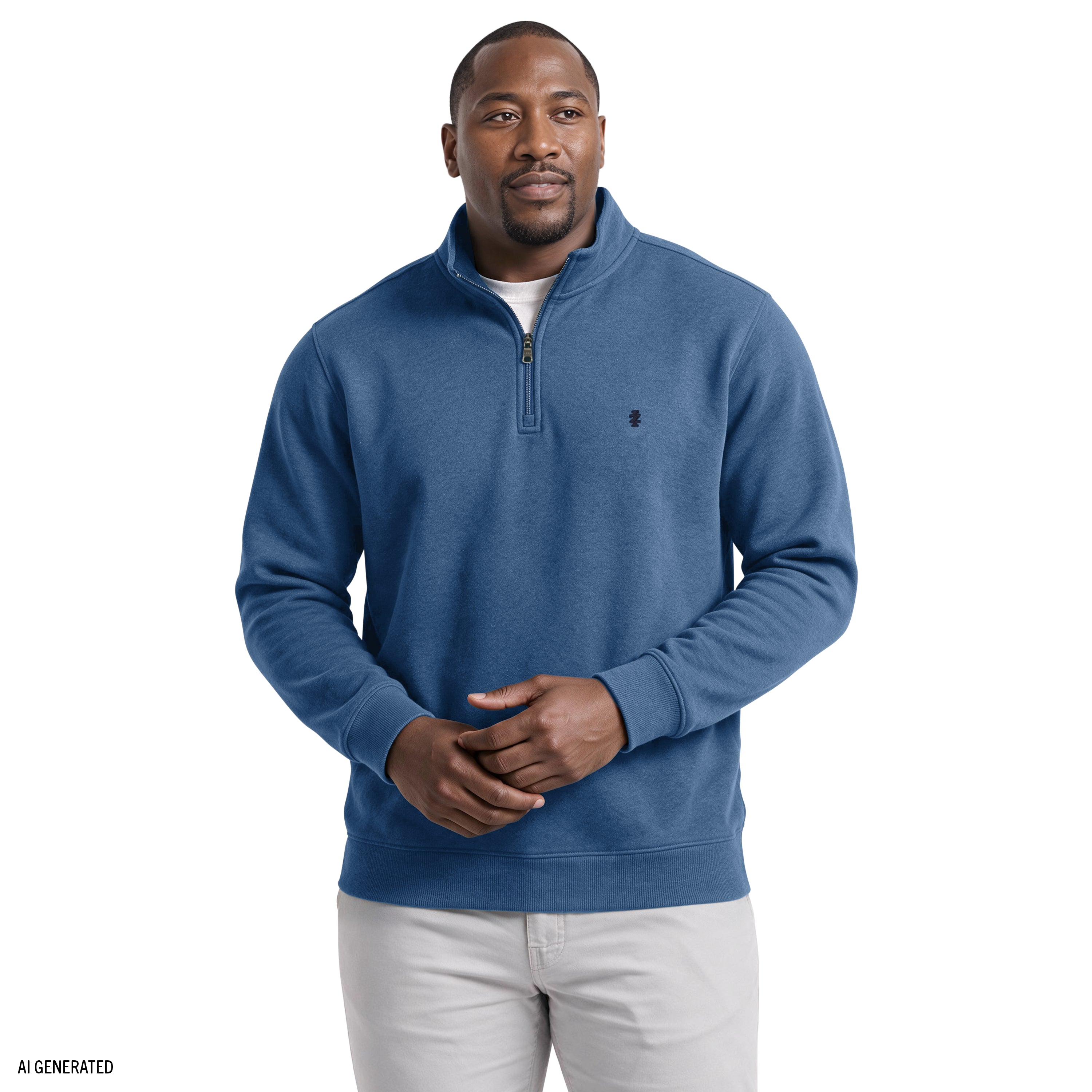 Big & Tall Advantage Performance Quarter Zip Fleece - True Navy – IZOD