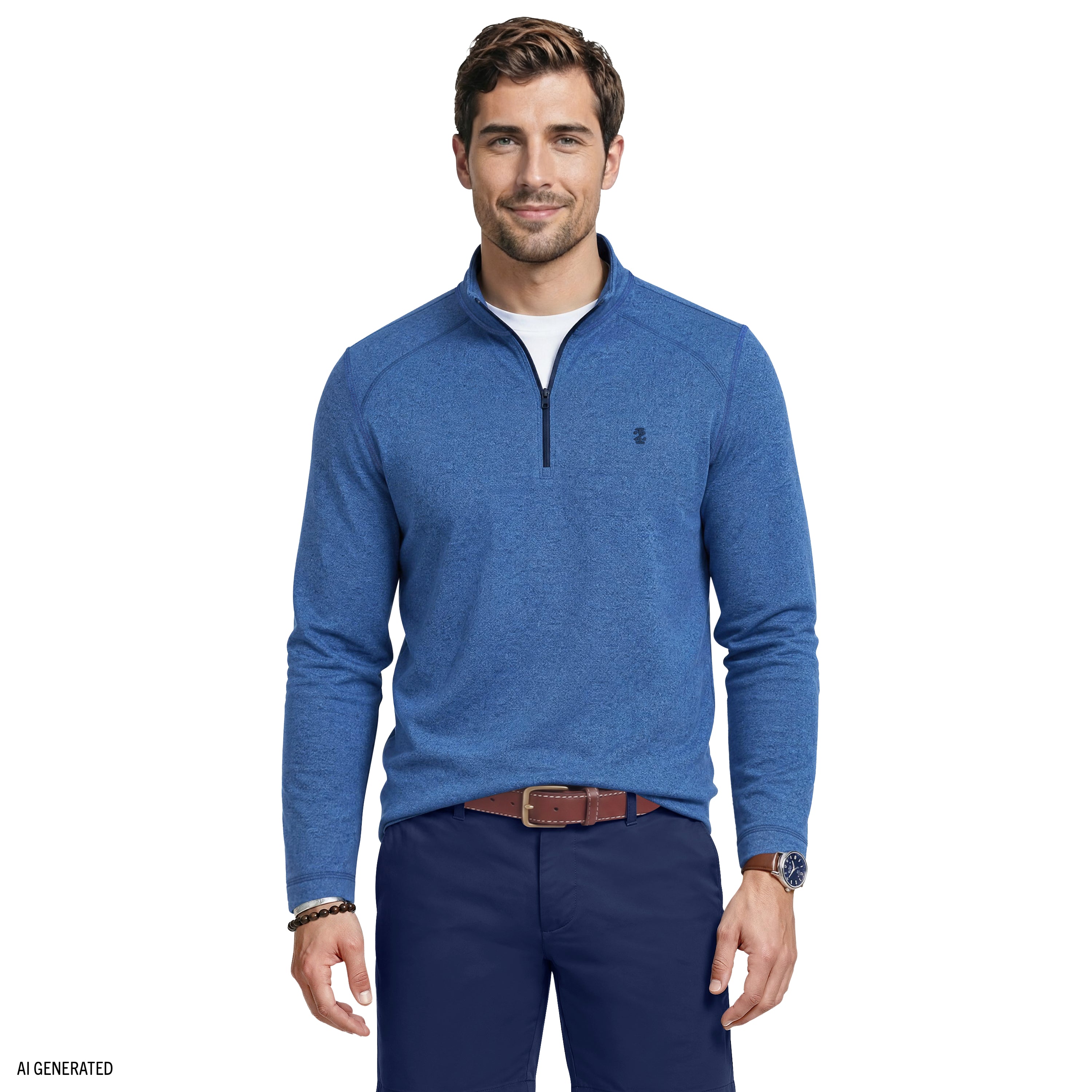 Microfleece Quarter Zip - Bright Cobalt – IZOD