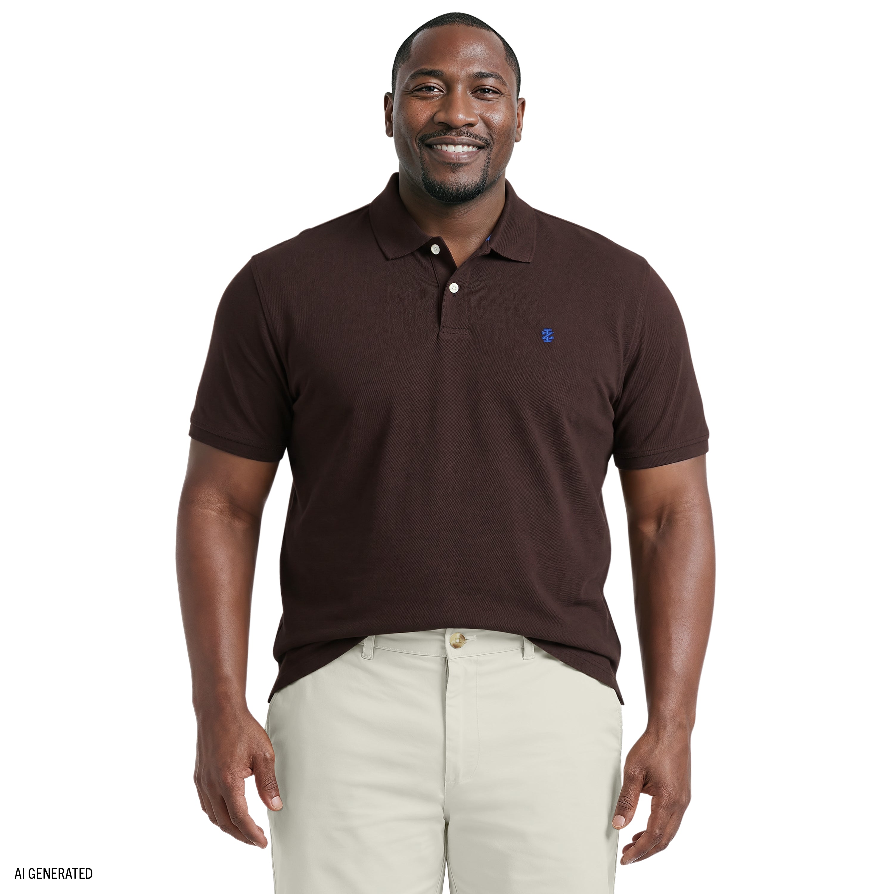 BIG & TALL ADVANTAGE PERFORMANCE SHORT SLEEVE POLO - BLACK COFFEE