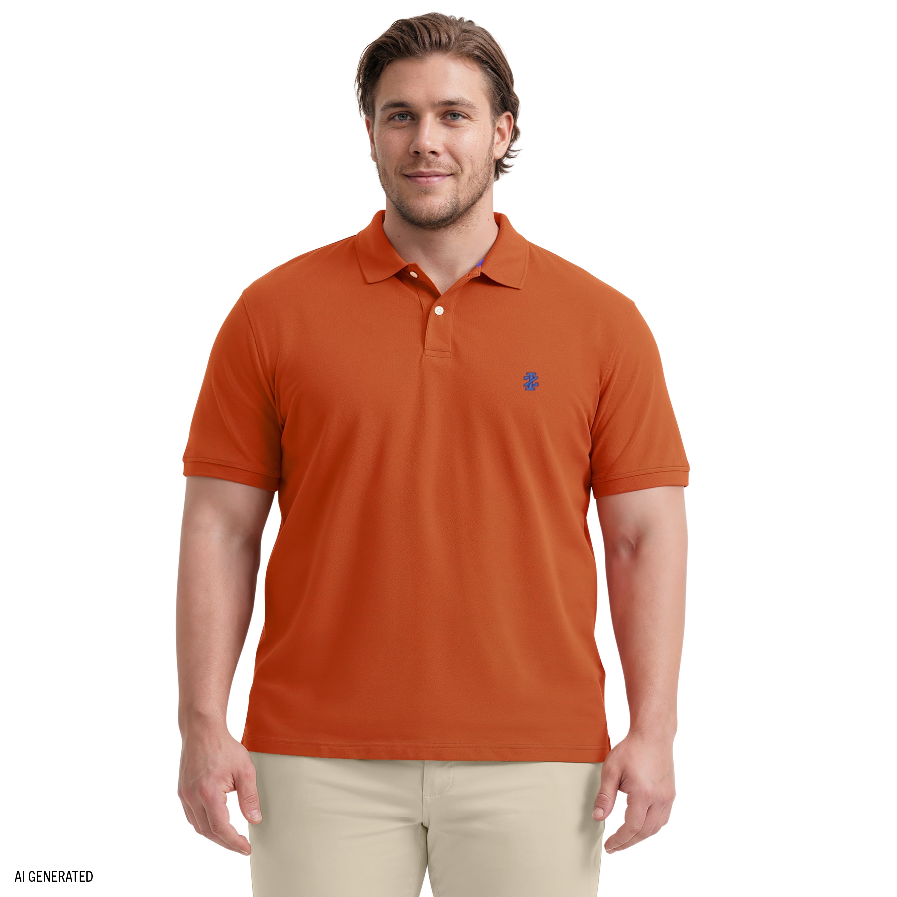 pedestal polo shirt Mサイズ BIG & TALL ADVANTAGE PERFORMANCE SHORT SLEEVE POLO - POTTERS CLAY