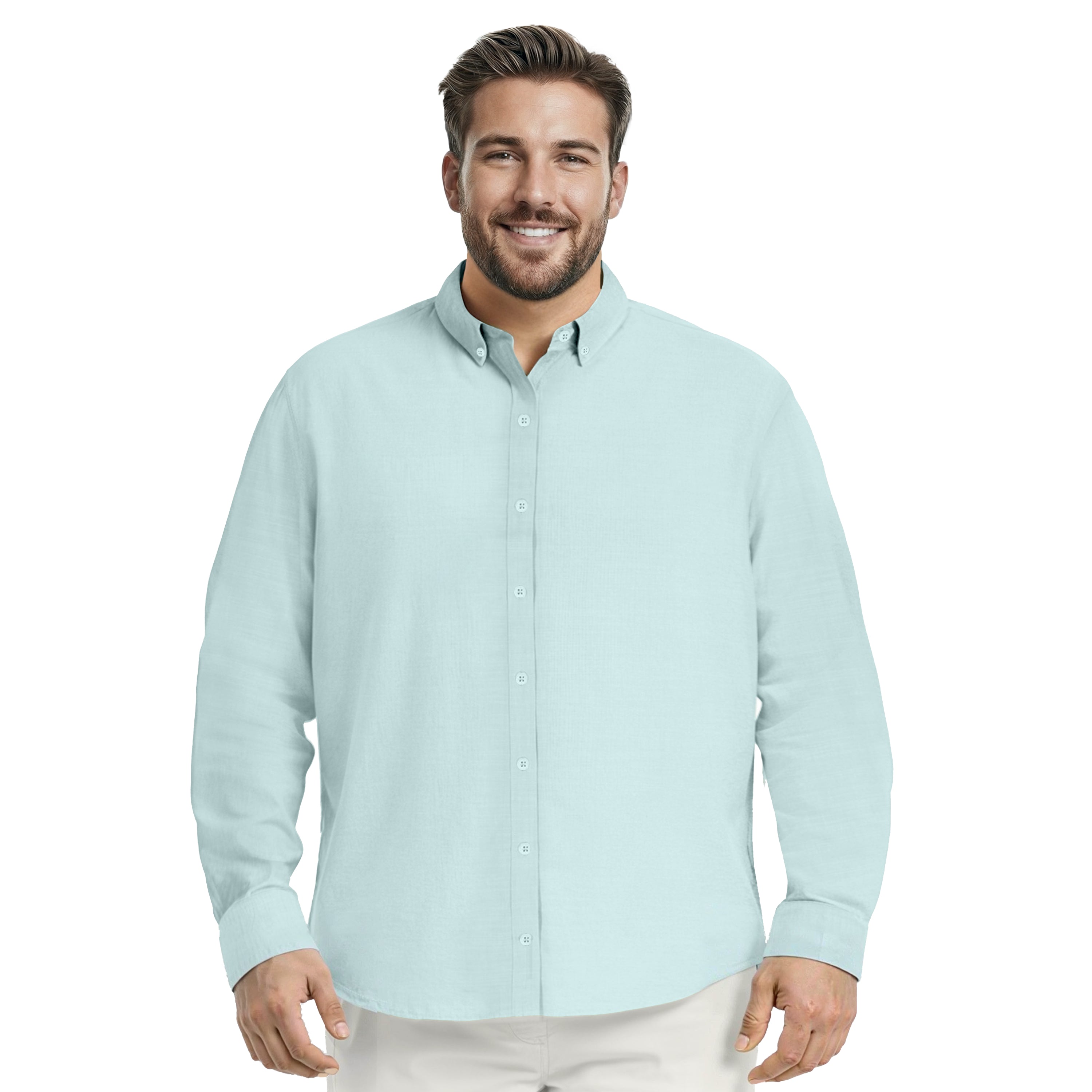 BIG & TALL LUXURY SPORT L/S SHIRT - WASABI – IZOD