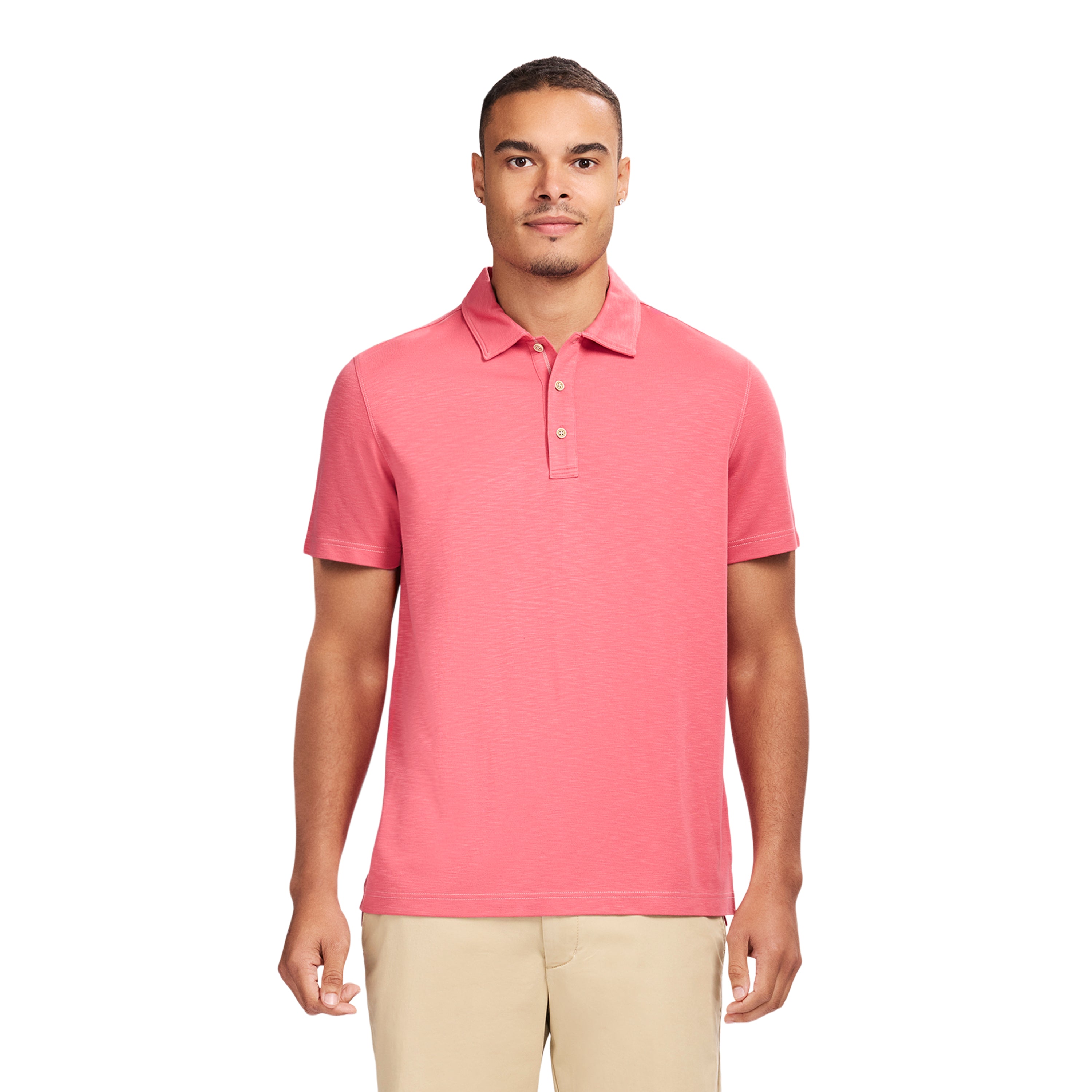 DOCKSIDE S/S SLUB POLO - HOLLY BERRY – IZOD