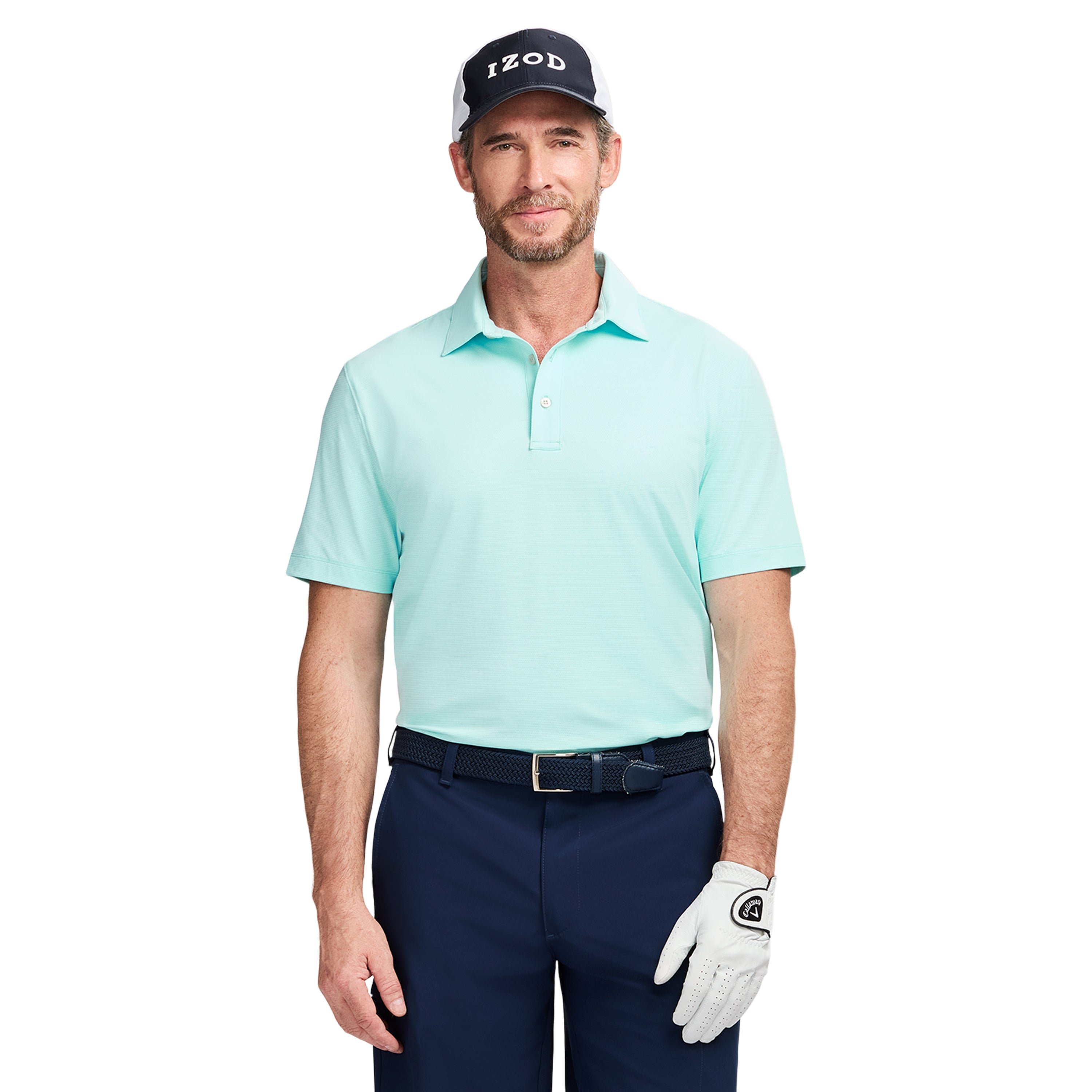 GOLF SWINGFLEX ELITE MESH POLO - TANAGER TURQUOISE – IZOD
