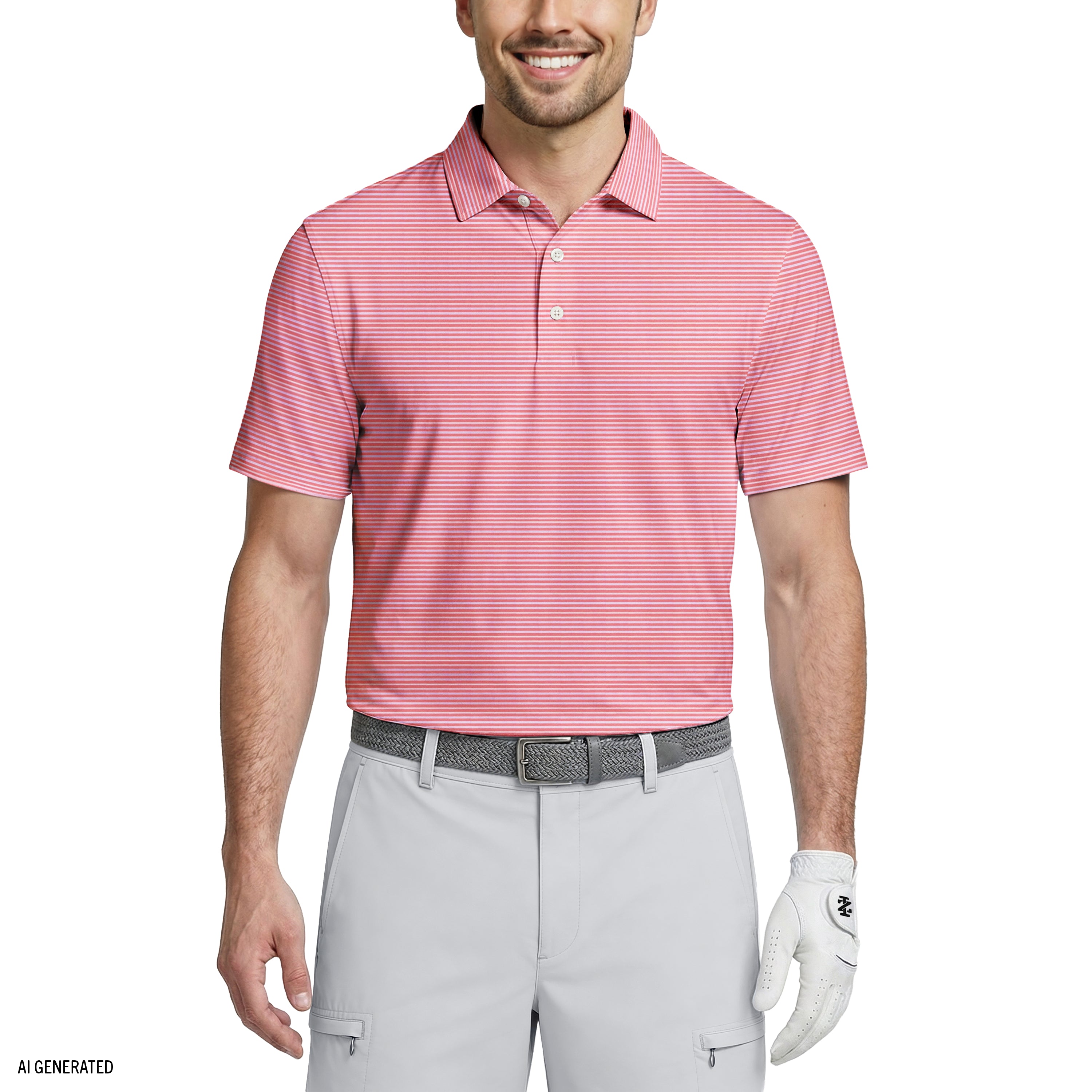 GOLF SWINGFLEX ELITE PRINTED POLO - PINK LEMONADE – IZOD