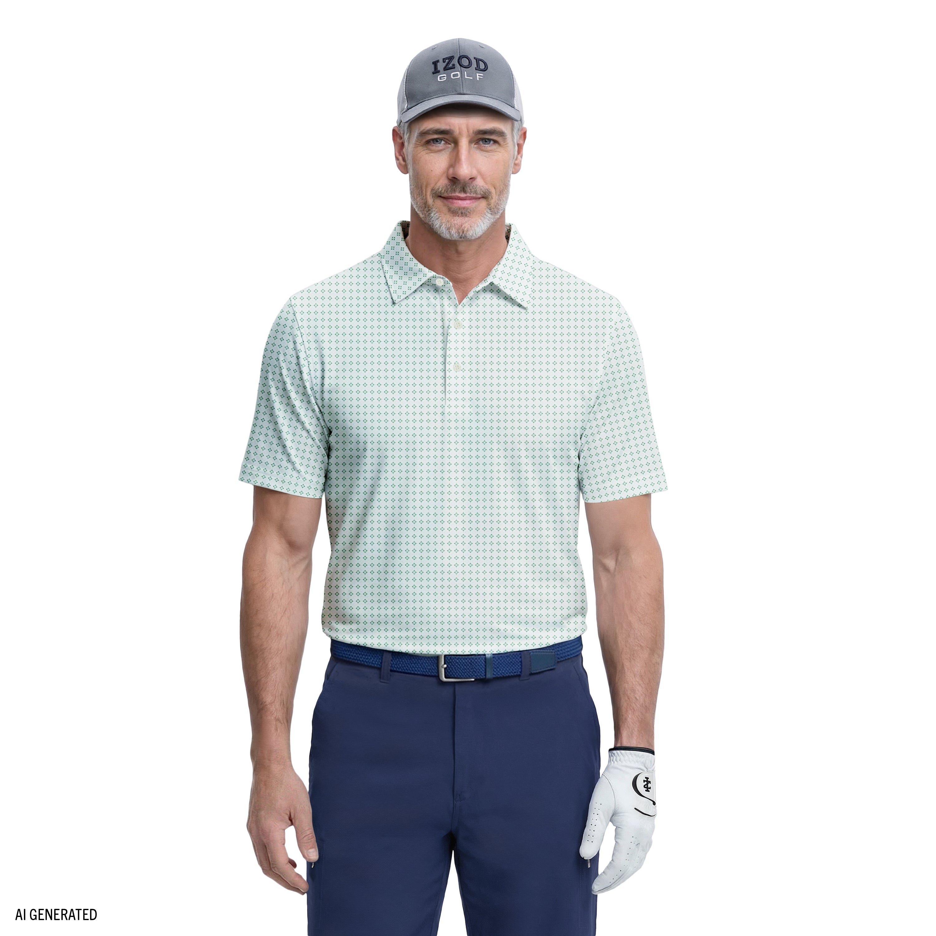 GOLF SWINGFLEX ELITE PRINTED POLO - WHITE – IZOD