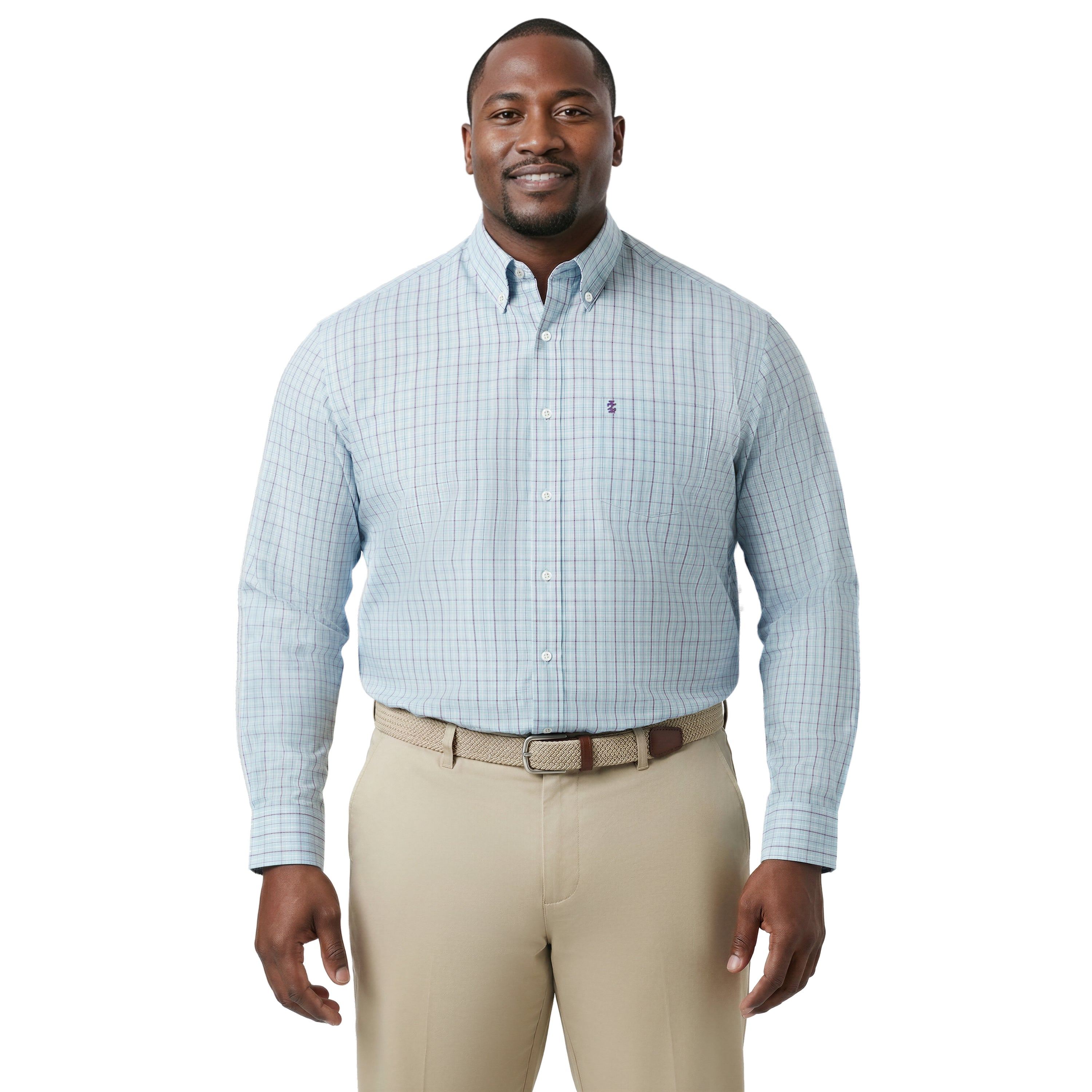 Big & Tall Performance Comfort L/S Button-Down Shirt - Tanager