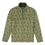 ALEX FLEECE PRINTED QUARTER-ZIP PULLOVER - BRONZE GREEN