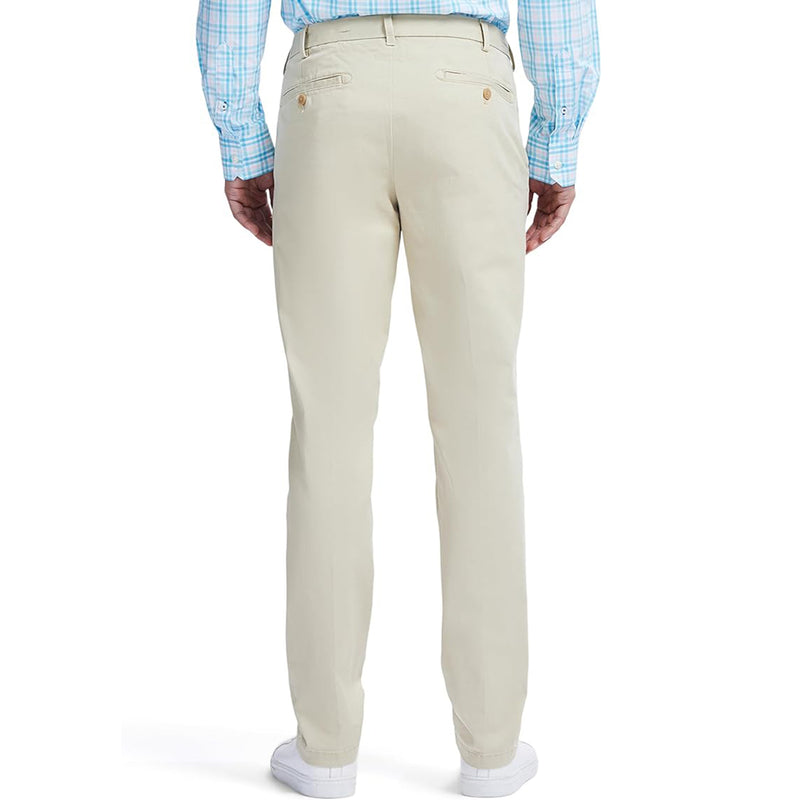 SALTWATER STRETCH FLAT FRONT SLIM FIT CHINO PANT - PALE KHAKI