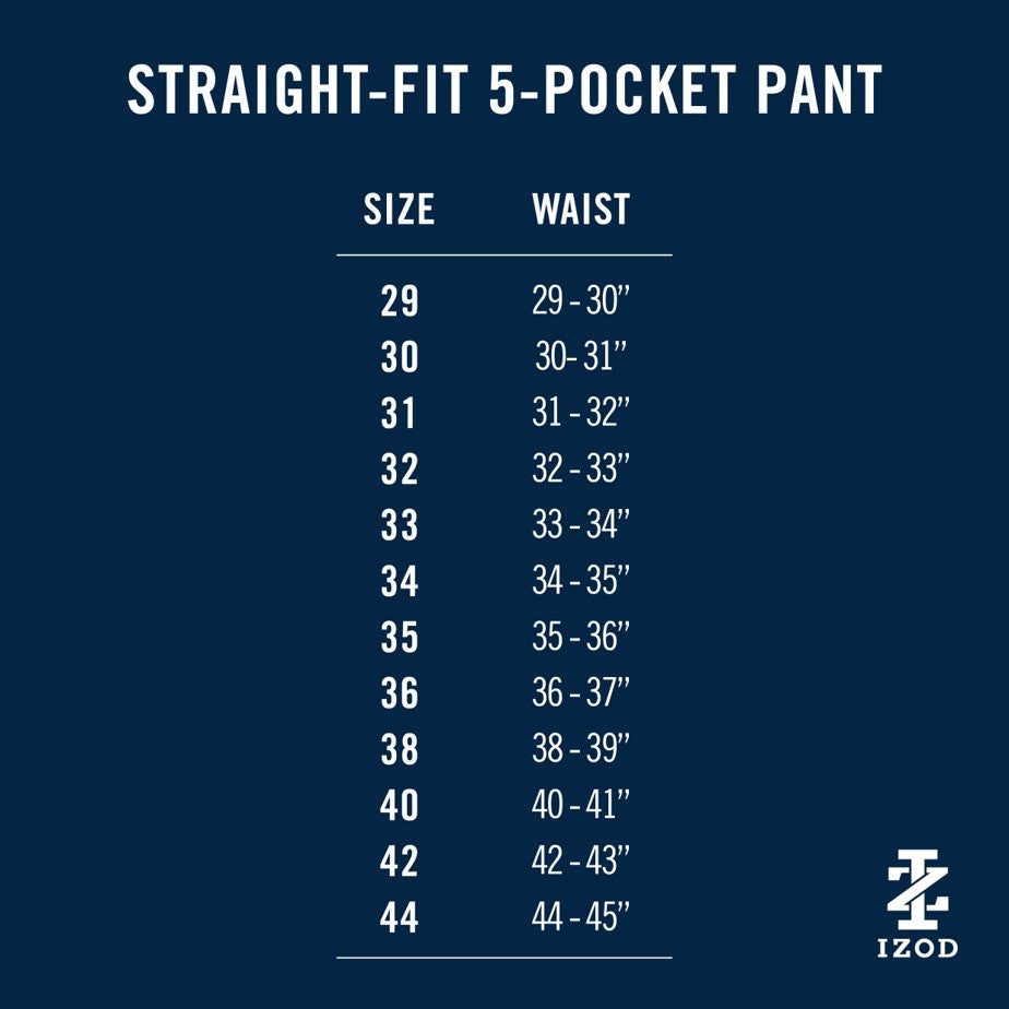 Saltwater 5-Pocket Straight Fit Chino Pant - Cedarwood Khaki – IZOD