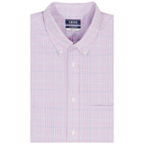 BIG & TALL ALL-OVER STRETCH L/S PLAID DRESS SHIRT - SHEER LILAC
