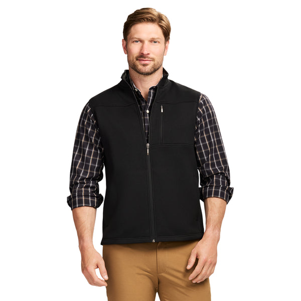 SWEATER FLEECE VEST - BLACK