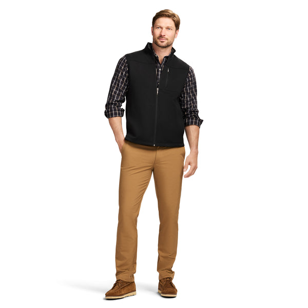 SWEATER FLEECE VEST - BLACK