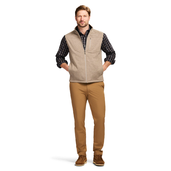 SWEATER FLEECE VEST - CROCKERY