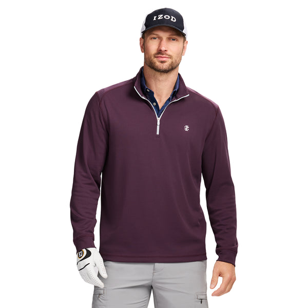GOLF MESH QUARTER ZIP - PLUM PERFECT