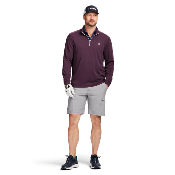 GOLF MESH QUARTER ZIP - PLUM PERFECT