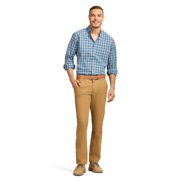 PERFORMANCE COMFORT LONG SLEEVE BUTTON DOWN SHIRT - LEGION BLUE