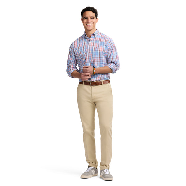 PERFORMANCE COMFORT LONG SLEEVE BUTTON DOWN SHIRT - VELVET MAROON
