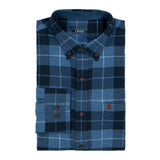 BIG & TALL STRATTON FLANNEL BUTTON-DOWN SHIRT - TRUE NAVY