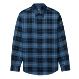 BIG & TALL STRATTON FLANNEL BUTTON-DOWN SHIRT - TRUE NAVY