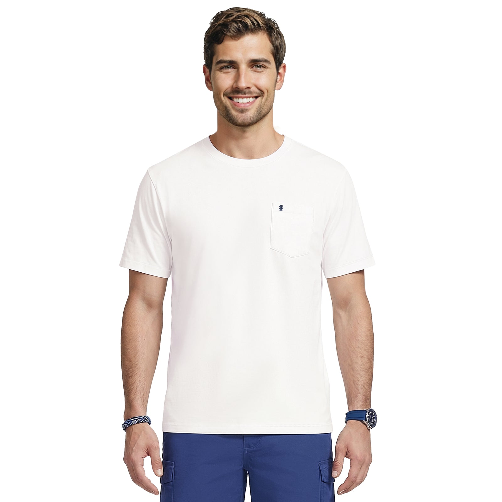 SALTWATER S/S POCKET TEE - BRIGHT WHITE – IZOD