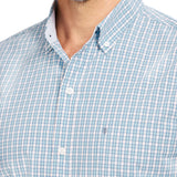 PERFORMANCE COMFORT L/S BUTTON-DOWN SHIRT - MILKY BLUE