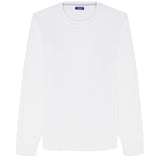HONEYCOMB CREW NECK SWEATER - BRIGHT WHITE