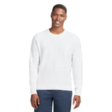 HONEYCOMB CREW NECK SWEATER - BRIGHT WHITE
