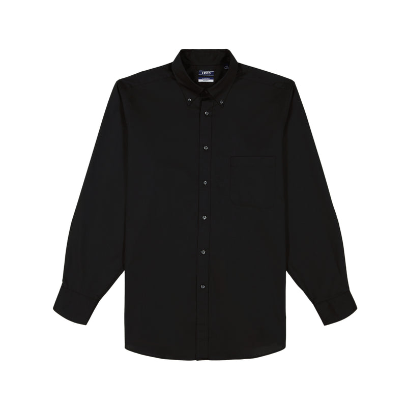 ALL-OVER STRETCH BUTTON-DOWN SHIRT - BLACK