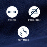 ALL-OVER STRETCH BUTTON-DOWN DRESS SHIRT (BUTTON DOWN COLLAR) - CRIMSON