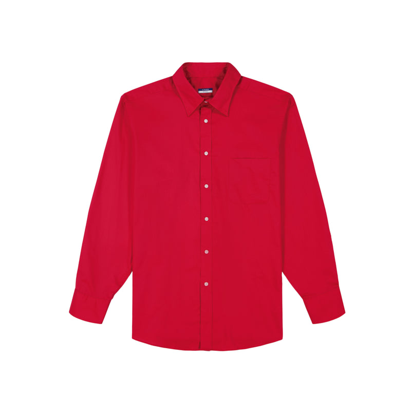 ALL-OVER STRETCH BUTTON-DOWN SHIRT - CRIMSON