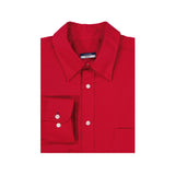 ALL-OVER STRETCH BUTTON-DOWN DRESS SHIRT (BUTTON DOWN COLLAR) - CRIMSON