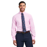 ALL-OVER STRETCH BUTTON-DOWN DRESS SHIRT (BUTTON DOWN COLLAR) - PINK