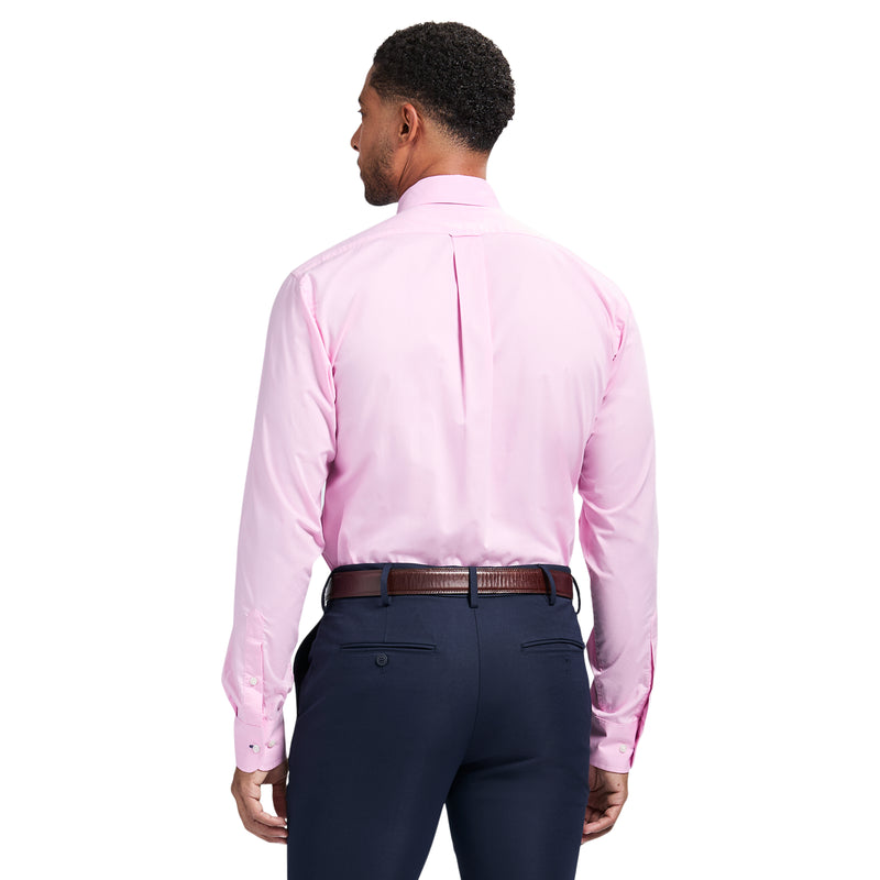 ALL-OVER STRETCH BUTTON-DOWN SHIRT - PINK