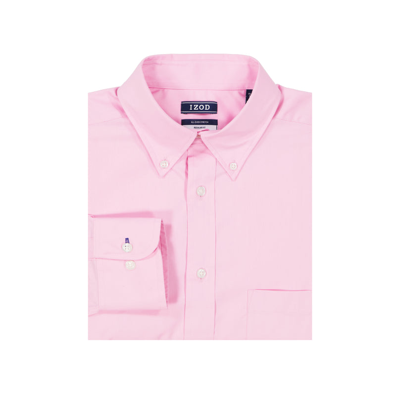 ALL-OVER STRETCH BUTTON-DOWN SHIRT - PINK