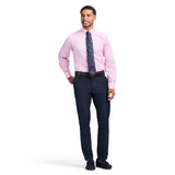 ALL-OVER STRETCH BUTTON-DOWN DRESS SHIRT (BUTTON DOWN COLLAR) - PINK