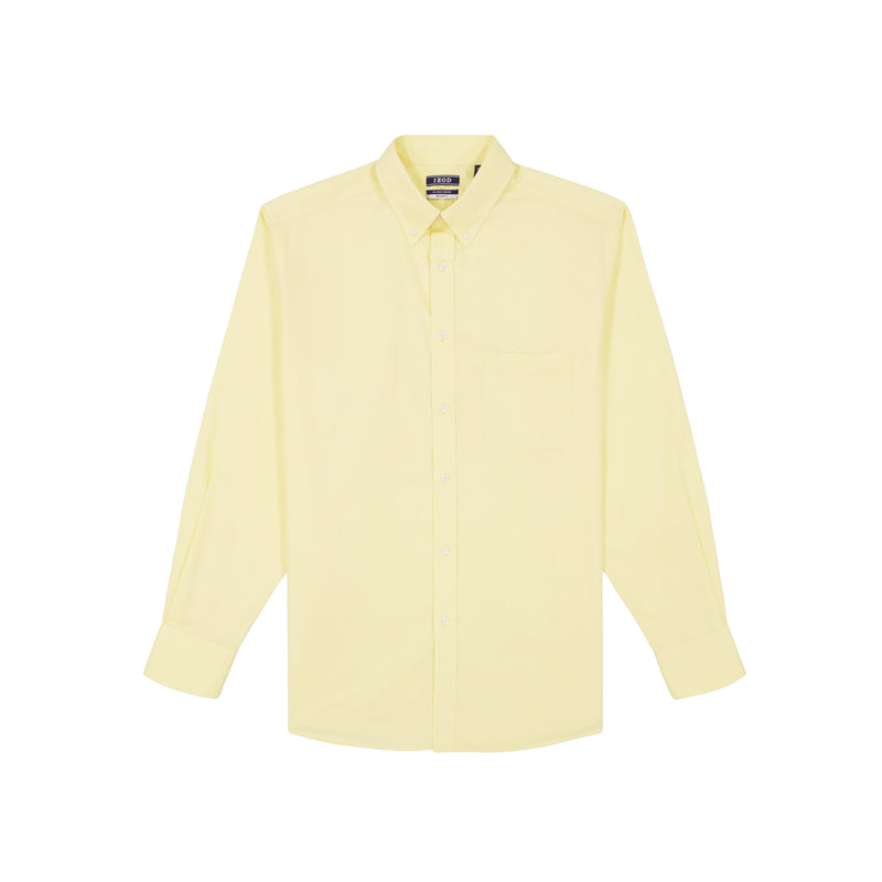 ALL-OVER STRETCH BUTTON-DOWN SHIRT - YELLOW