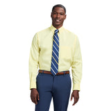 ALL-OVER STRETCH BUTTON-DOWN DRESS SHIRT (BUTTON DOWN COLLAR) - YELLOW