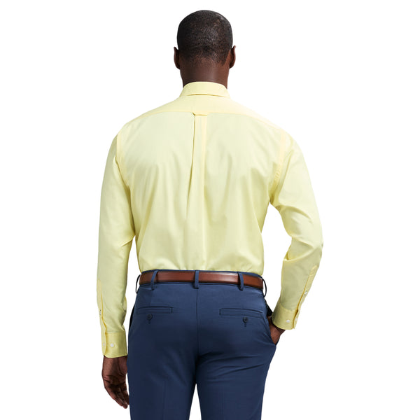 ALL-OVER STRETCH BUTTON-DOWN SHIRT - YELLOW