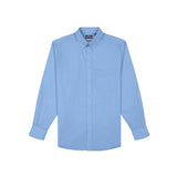 BIG & TALL ALL-OVER STRETCH BUTTON DOWN DRESS SHIRT - CORNFLOWER BLUE
