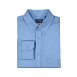 BIG & TALL ALL-OVER STRETCH BUTTON DOWN DRESS SHIRT - CORNFLOWER BLUE