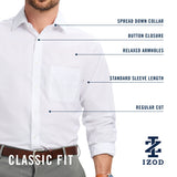 ALL-OVER STRETCH BUTTON-DOWN DRESS SHIRT (BUTTON DOWN COLLAR) - WHITE