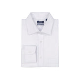 ALL-OVER STRETCH BUTTON-DOWN DRESS SHIRT (SPREAD COLLAR) - WHITE