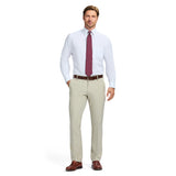 ALL-OVER STRETCH BUTTON-DOWN DRESS SHIRT (SPREAD COLLAR) - WHITE