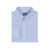 ALL-OVER STRETCH BUTTON-DOWN DRESS SHIRT (BUTTON DOWN COLLAR) - BLUE