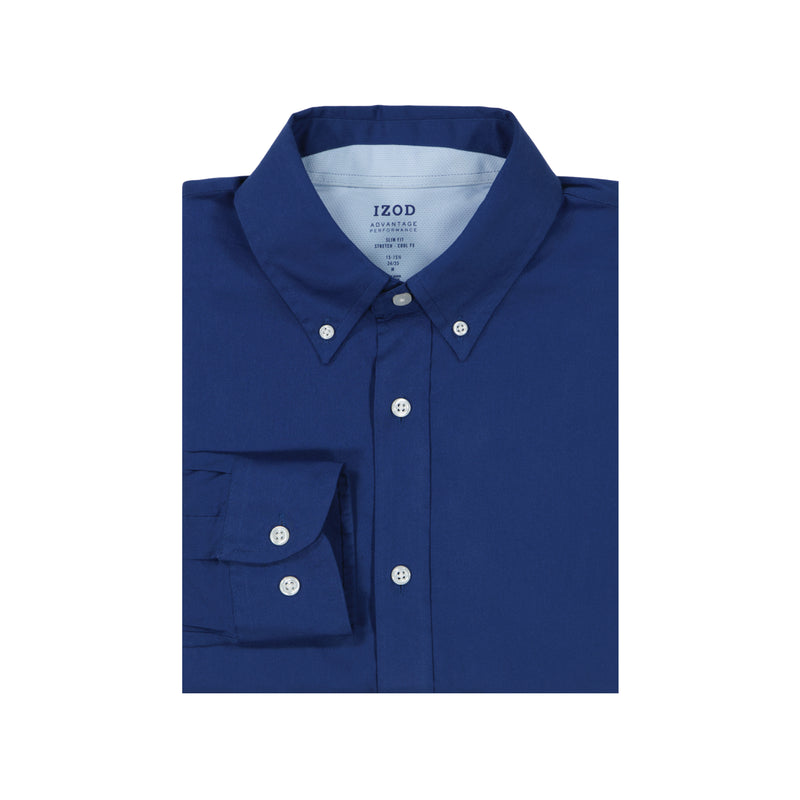 ADVANTAGE PERFORMANCE COOL FX SLIM FIT BUTTON-DOWN SHIRT - DARK NAVY